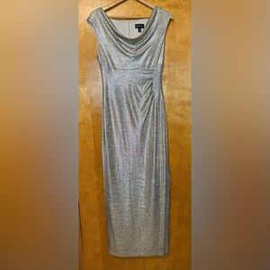 Connected Apparel Champagne Fully Lined Holiday Party Dress Gown size 8